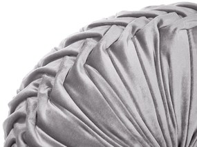 Almofada decorativa em veludo cinzento ⌀ 40 cm UDALA Beliani