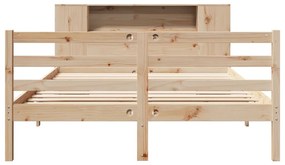 Cama com estante sem colchão 120x190 cm pinho maciço