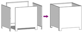 Vaso/floreira de jardim 2 pcs 30x30x30 cm aço galvanizado