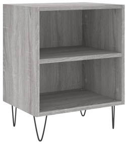 Mesas cabeceira 2pcs 40x30x50 cm derivados madeira cinza sonoma