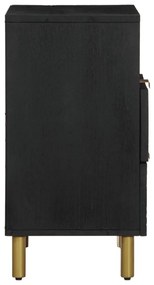 Mesa de cabeceira 50x33x62 cm derivados de madeira preto