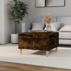 vidaXL Mesa de centro 55x55x36,5 cm derivados madeira carvalho fumado