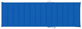 Espreguiçadeira com almofadão azul real pinho impregnado