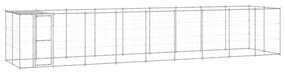 vidaXL Canil de exterior com telhado 21,78 m² aço galvanizado