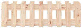 Canteiro elevado c/ design de cerca 100x30x30 cm pinho maciço