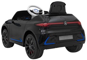 Carro elétrico para Crianças 12V Mercedes Benz AMG EQA Rodas de EVA, Assento de couro Preto