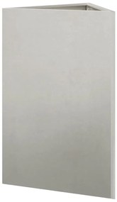 Vaso/floreira de jardim triangular 50x43x75 cm aço inoxidável
