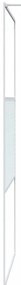 Divisória de chuveiro branco 100x195 cm vidro ESG transparente