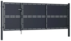 Portão de jardim 350x125 cm aço antracite