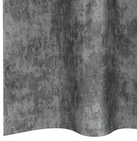 Cortinas de Veludo 2 peças com Ilhós Cinza 175x140 cm