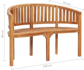 3 pcs conj. lounge de jardim formato banana teca maciça