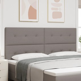 vidaXL Cabeceira LED Taupe 100 cm Tecido