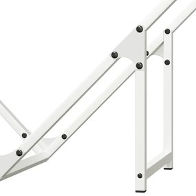 Suporte para lenha 80x25x80 cm aço laminado a frio branco