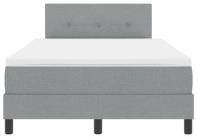 Cama Box com Colchão Cinza Claro 120x200 cm Tecido