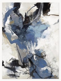 Impressão artística em tela pintada à mão Blue vibes
