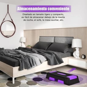 Stepper para aeróbica com degraus Step Fitness com altura regulável 12/17/22 cm com plataforma para casa ginásio violeta