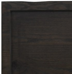 Tampo de mesa 160x50x(2-6) cm carvalho tratado castanho-escuro