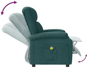 Poltrona de massagens tecido verde-escuro