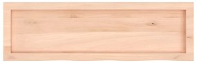 Prateleira de parede 100x30x(2-6)cm carvalho maciço não tratado