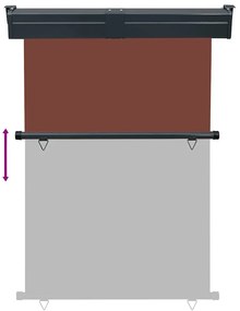 Toldo lateral para varanda 125x250 cm castanho
