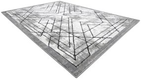 Tapete moderno COZY Tico, geométrico - Structural dois níveis de lã cinzento