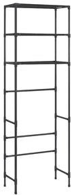 Estante com 3 prateleiras p/ casa de banho 53x28x169 cm preto
