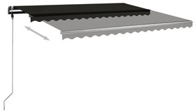 Toldo retrátil manual independente 400x350 cm antracite