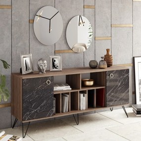 Console Lorenz – Walnut Black – 180x78,6x44,8 cm
