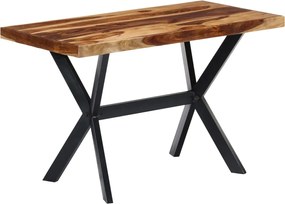 vidaXL Mesa de jantar 120x60x75 cm madeira de acácia maciça