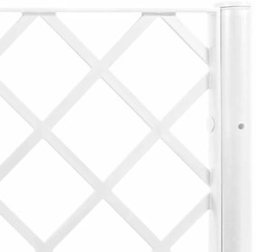 Vaso/floreira de jardim c/ treliça 160x40x142 cm PP branco
