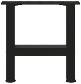 Pés para mesa de centro pretos 2 peças 30x(30-31) cm aço