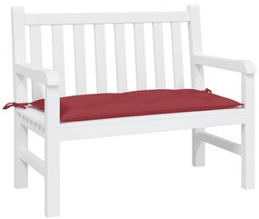 vidaXL Almofadão p/ banco de jardim 100x50x7 cm tecido vermelho tinto