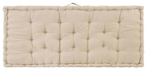 Almofadões p/ sofá de paletes 2 pcs algodão bege