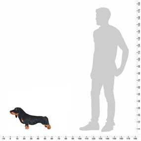 Brinquedo de montar cão salsicha peluche preto XXL