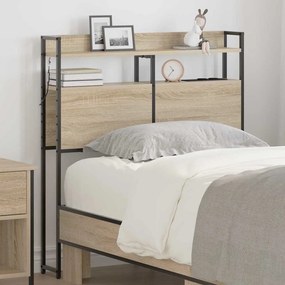 vidaXL Cabeceira de armazenamento Carvalho Sonoma 100 cm