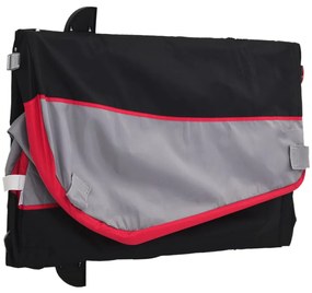 Reboque para bicicleta 30 kg ferro preto e vermelho