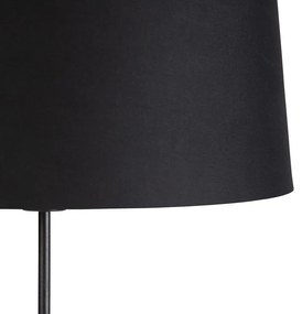 Candeeiro de pé preto com cortina preta ajustável 45 cm - Parte Clássico / Antigo