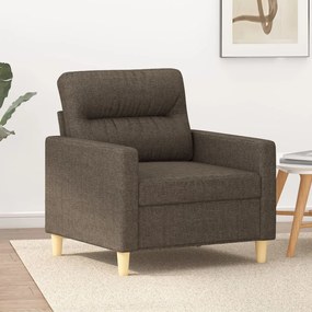 vidaXL Poltrona tecido 60 cm cinzento-acastanhado