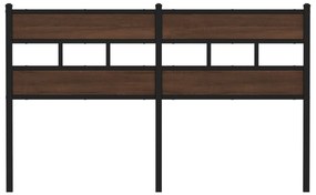 Cabeceira de cama 150cm derivados madeira/aço carvalho castanho