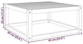 Mesa de jardim 65x65x29 cm madeira de acácia maciça