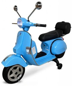 Moto criança eletrica Vespa Clássica Piaggio PX-150 12V Azul