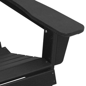 Cadeira Adirondack Preta 74x82x91 cm HDPE