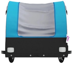 Reboque para bicicleta 45 kg ferro preto e azul