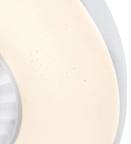 LED Ventilador de teto branco com efeito estrela regulável - Climo Moderno