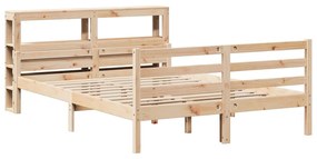 Estrutura de cama c/ cabeceira sem colchão 160x200 cm branco