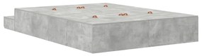 Cama de armazenamento Cinza Concreto 140x200 cm