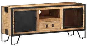 Móvel de TV 110x31x46 cm madeira de mangueira áspera