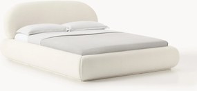 Cama estofada em teddy com arrumação Alba