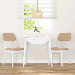 Cadeiras de jantar com almofadões 2 pcs madeira maciça branco