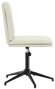 Cadeiras de jantar 2 pcs veludo cor creme